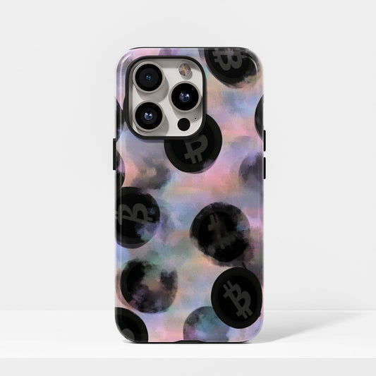 Double-Layer Semi-Handprinted Tough Matte BTC (Bitcoin) iPhone Case