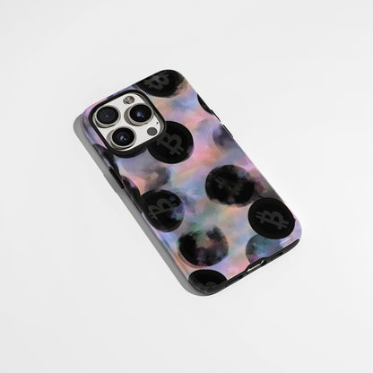 Double-Layer Semi-Handprinted Tough Matte BTC (Bitcoin) iPhone Case