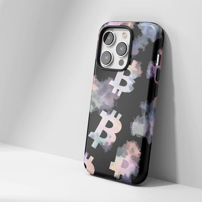 Double-Layer Semi-Handprinted Tough Matte BTC (Bitcoin) iPhone Case