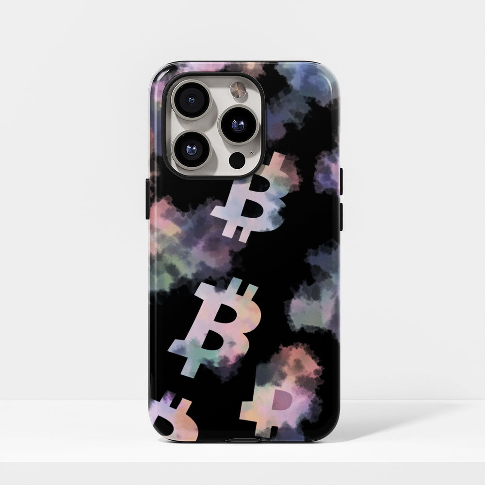 Double-Layer Semi-Handprinted Tough Matte BTC (Bitcoin) iPhone Case