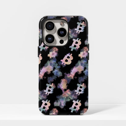 Double-Layer Semi-Handprinted Tough Matte BTC (Bitcoin) iPhone Case