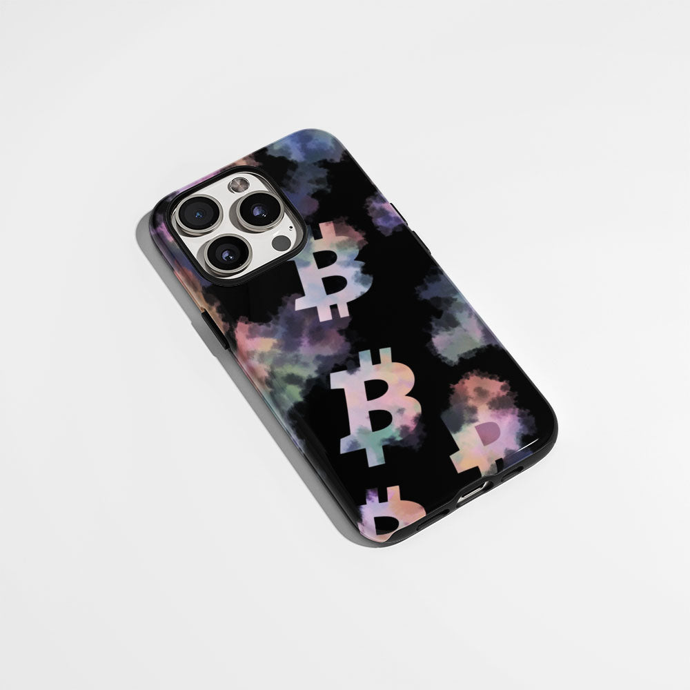 Double-Layer Semi-Handprinted Tough Matte BTC (Bitcoin) iPhone Case