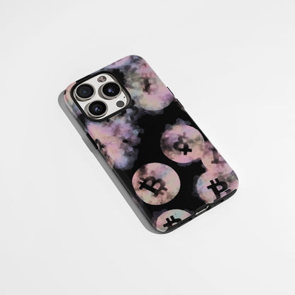 Double-Layer Semi-Handprinted Tough Matte BTC (Bitcoin) iPhone Case