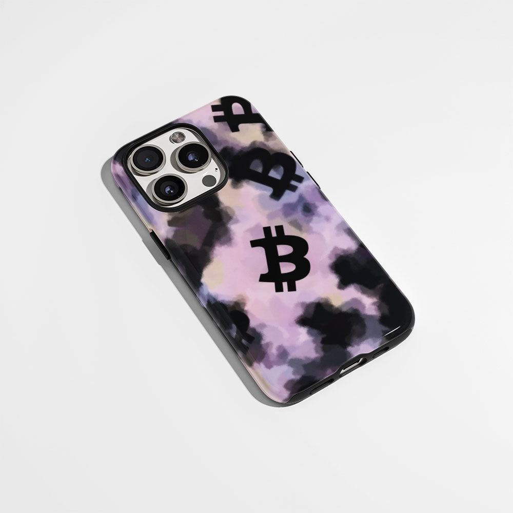 Double-Layer Semi-Handprinted Tough Matte BTC (Bitcoin) iPhone Case