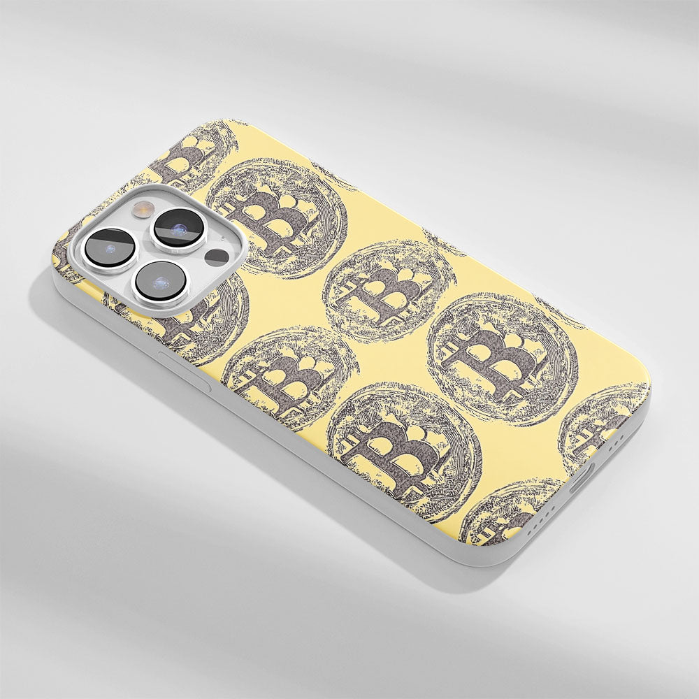 Latest 3rd-Generation Crystal Tough Glossy BTC (Bitcoin) iPhone Case