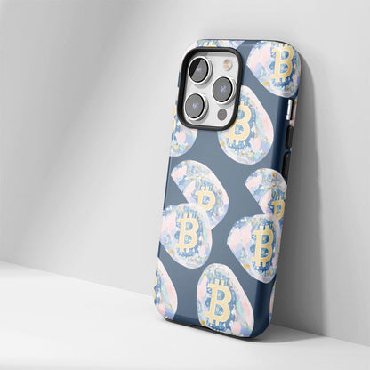 Double-Layer Semi-Handprinted Tough Matte BTC (Bitcoin) iPhone Case