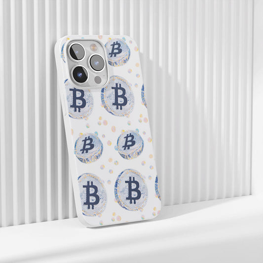 Latest 3rd-Generation Crystal Tough Glossy BTC (Bitcoin) iPhone Case