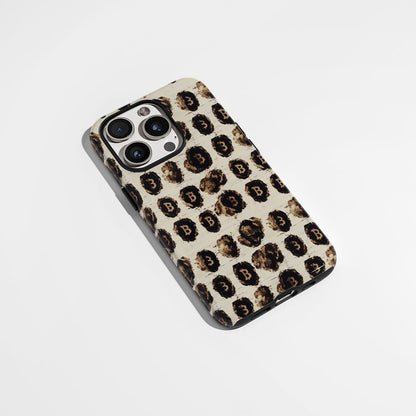 Double-Layer Semi-Handprinted Tough Matte BTC (Bitcoin) iPhone Case