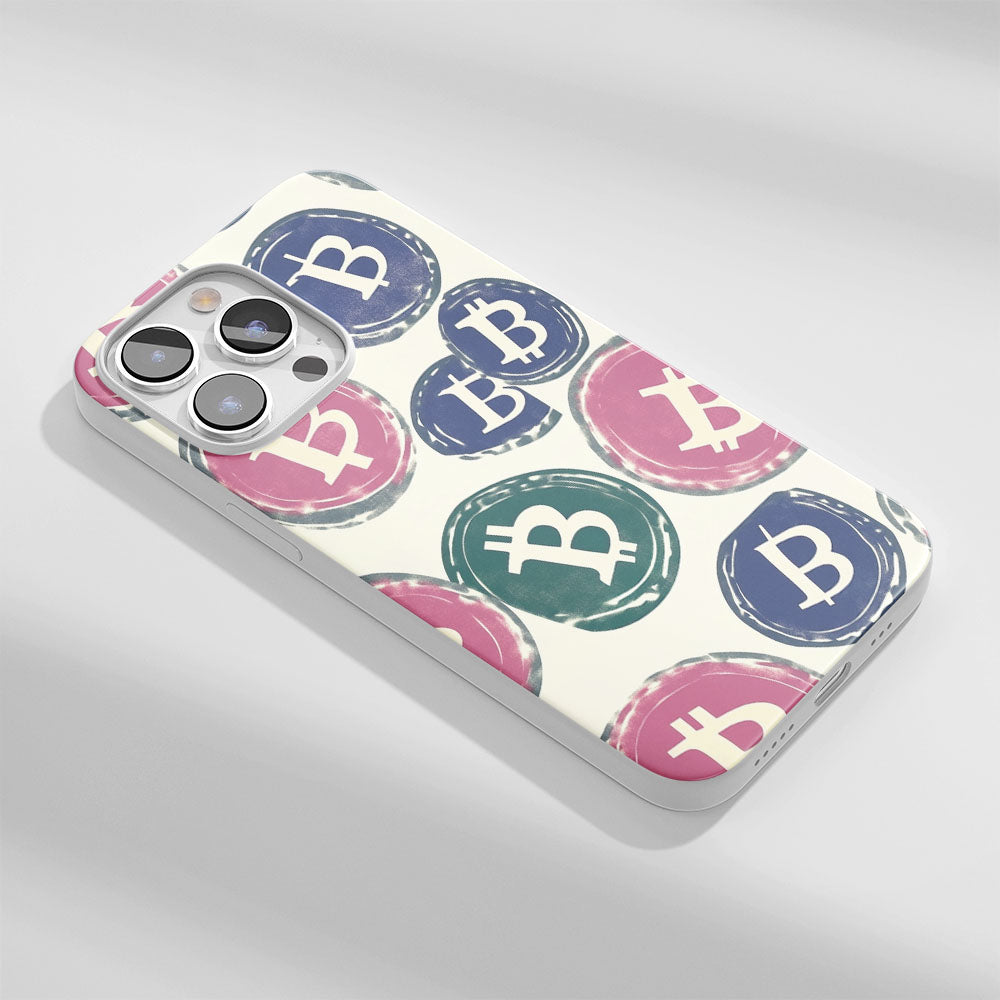 Latest 3rd-Generation Crystal Tough Glossy BTC (Bitcoin) iPhone Case