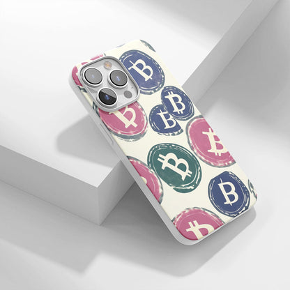 Latest 3rd-Generation Crystal Tough Glossy BTC (Bitcoin) iPhone Case