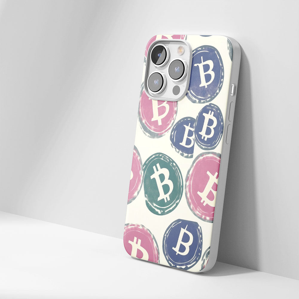 Latest 3rd-Generation Crystal Tough Glossy BTC (Bitcoin) iPhone Case