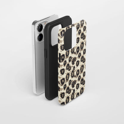 Double-Layer Semi-Handprinted Tough Matte BTC (Bitcoin) iPhone Case