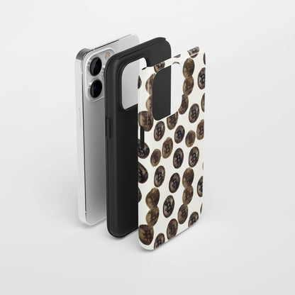 Double-Layer Semi-Handprinted Tough Matte BTC (Bitcoin) iPhone Case