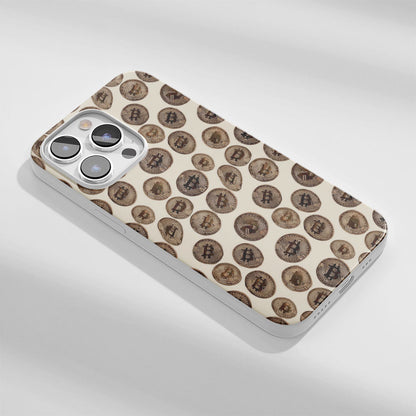 Latest 3rd-Generation Crystal Tough Glossy BTC (Bitcoin) iPhone Case