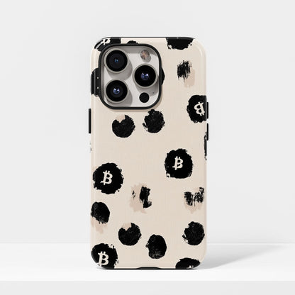 Double-Layer Semi-Handprinted Tough Matte BTC (Bitcoin) iPhone Case