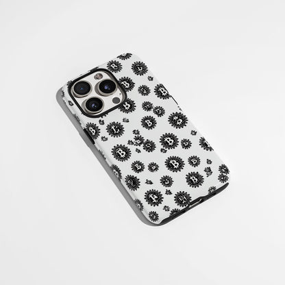 Double-Layer Semi-Handprinted Tough Matte BTC (Bitcoin) iPhone Case