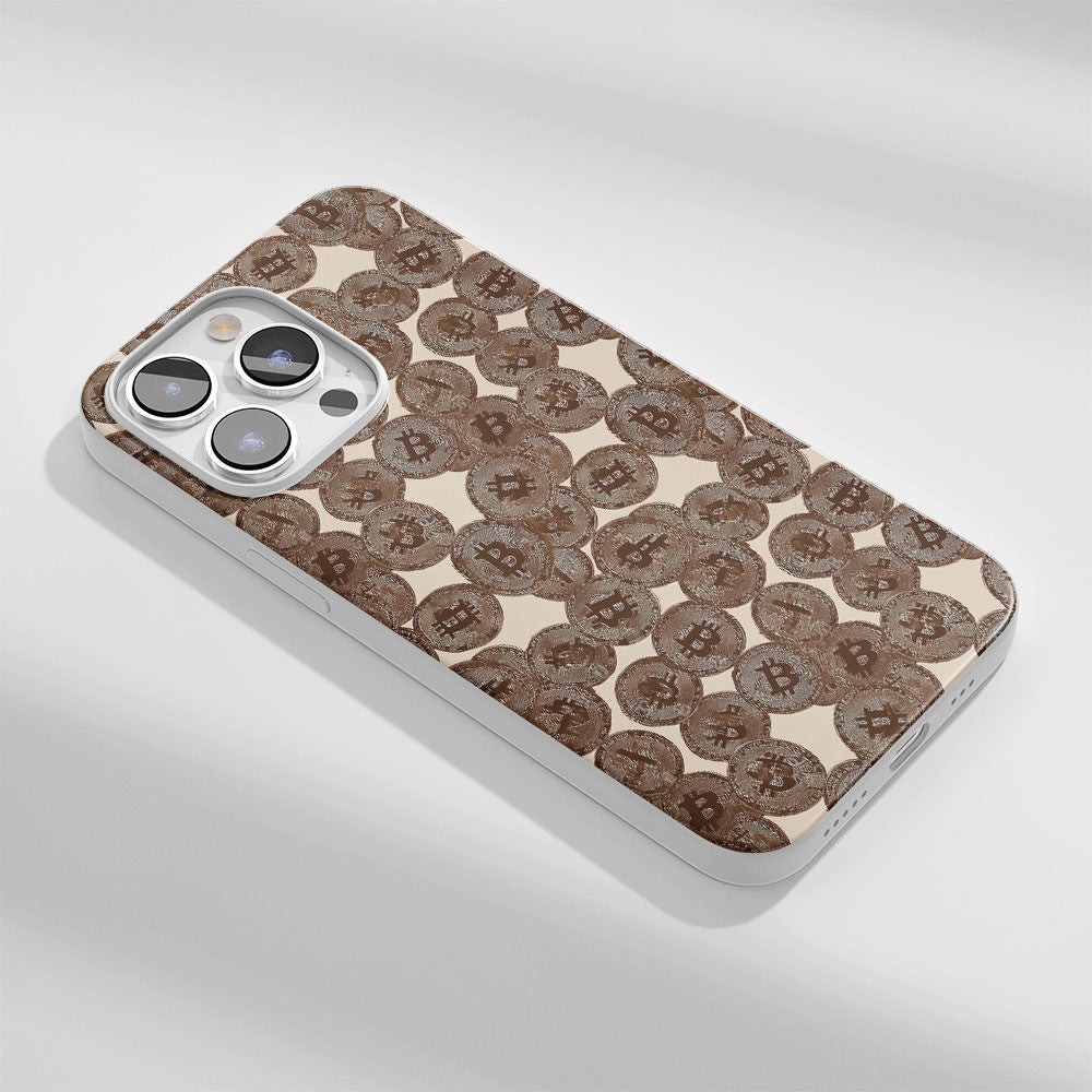 Latest 3rd-Generation Crystal Tough Glossy BTC (Bitcoin) iPhone Case