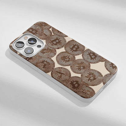 Latest 3rd-Generation Crystal Tough Glossy BTC (Bitcoin) iPhone Case