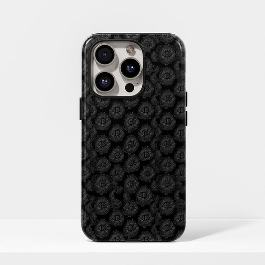 Double-Layer Semi-Handprinted Tough Matte BTC (Bitcoin) iPhone Case