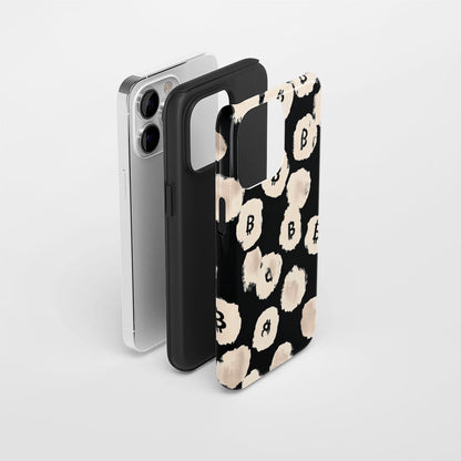 Double-Layer Semi-Handprinted Tough Matte BTC (Bitcoin) iPhone Case