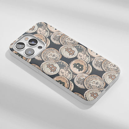 Latest 3rd-Generation Crystal Tough Glossy BTC (Bitcoin) iPhone Case