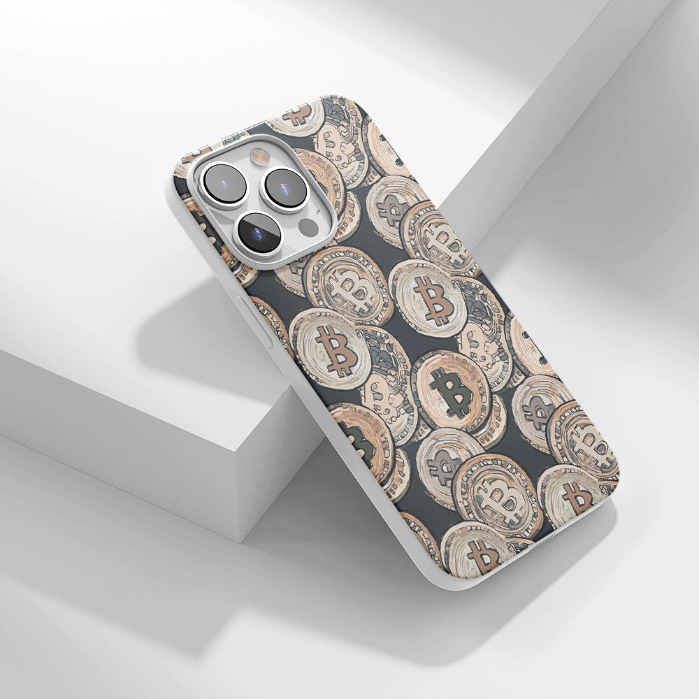 Latest 3rd-Generation Crystal Tough Glossy BTC (Bitcoin) iPhone Case