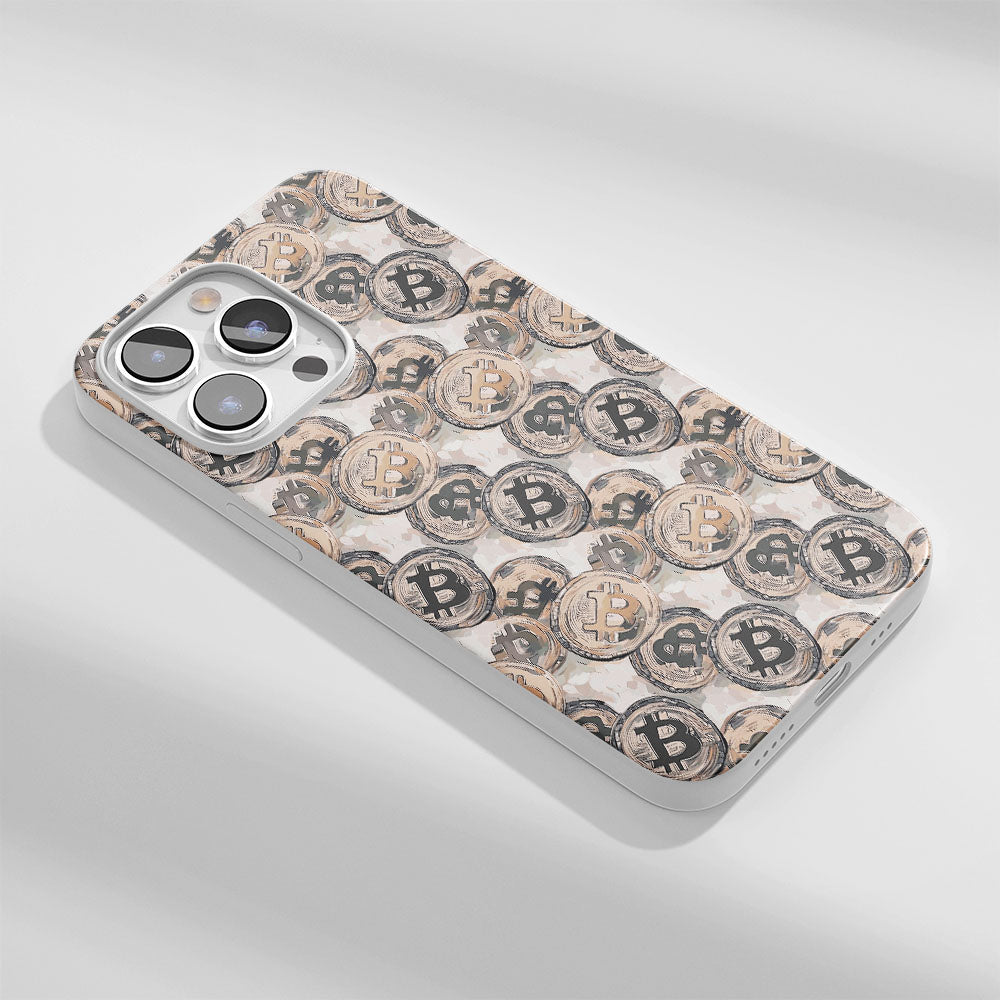 Latest 3rd-Generation Crystal Tough Glossy BTC (Bitcoin) iPhone Case