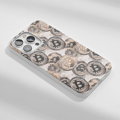 Latest 3rd-Generation Crystal Tough Glossy BTC (Bitcoin) iPhone Case