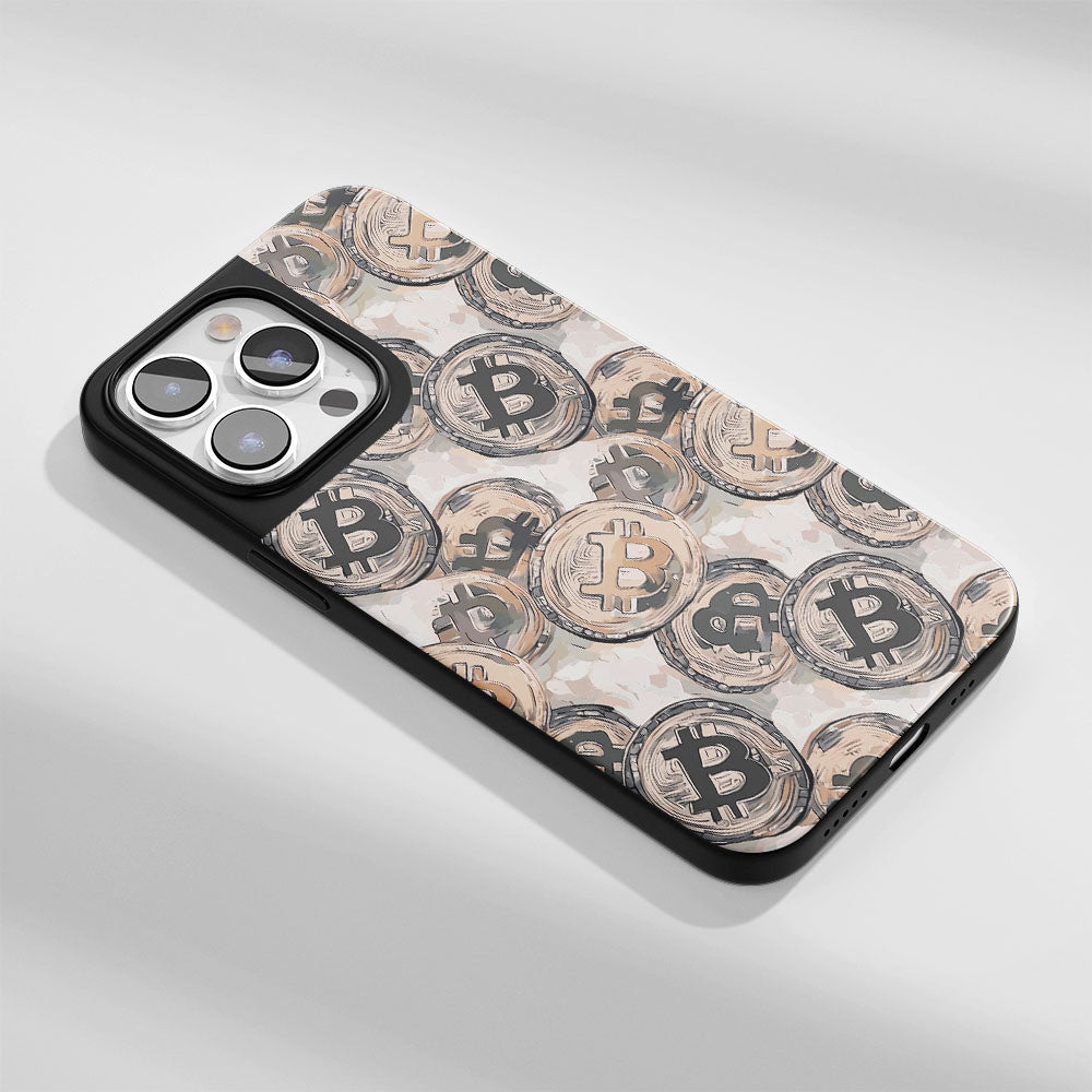 工業級堅韌霧面 BTC（比特幣）iPhone 手機殼