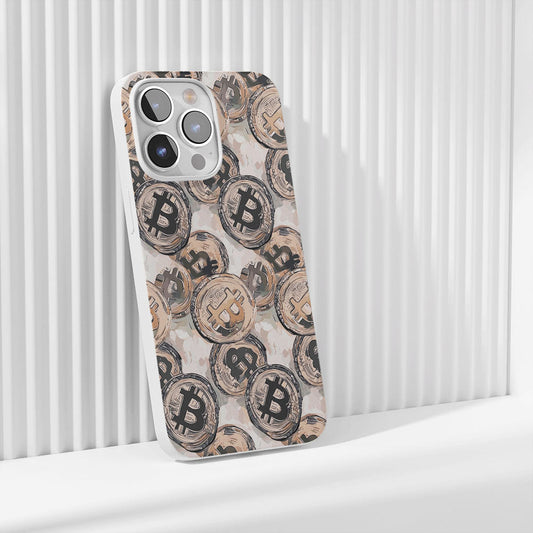 Latest 3rd-Generation Crystal Tough Glossy BTC (Bitcoin) iPhone Case