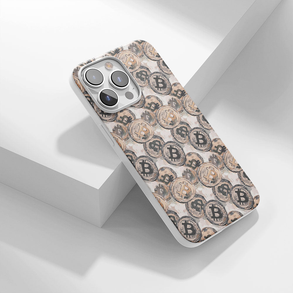 Latest 3rd-Generation Crystal Tough Glossy BTC (Bitcoin) iPhone Case