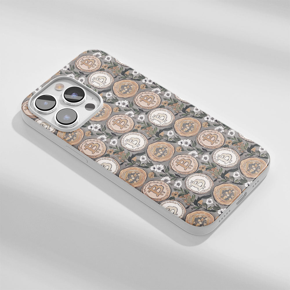 Latest 3rd-Generation Crystal Tough Glossy BTC (Bitcoin) iPhone Case