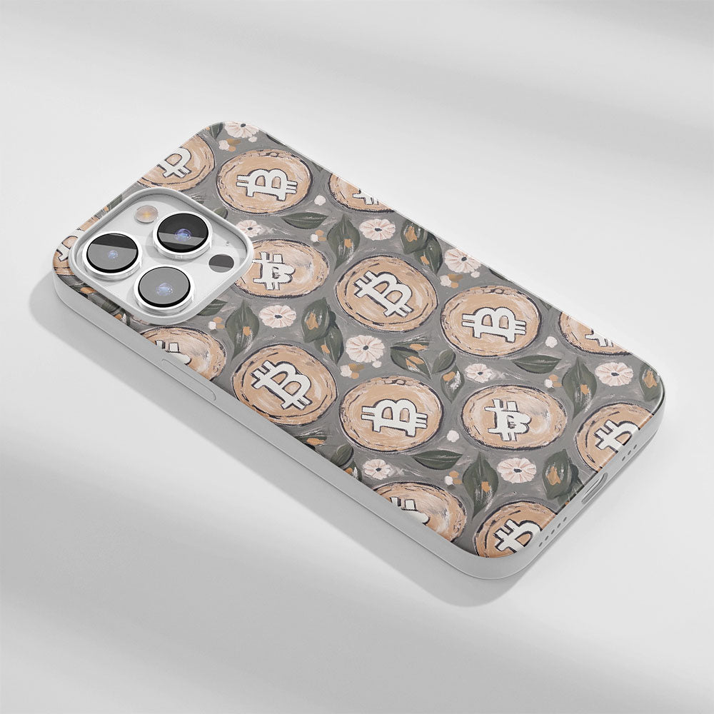 Latest 3rd-Generation Crystal Tough Glossy BTC (Bitcoin) iPhone Case