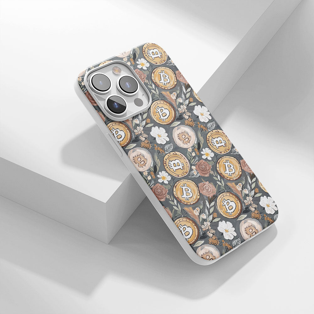 Latest 3rd-Generation Crystal Tough Glossy BTC (Bitcoin) iPhone Case