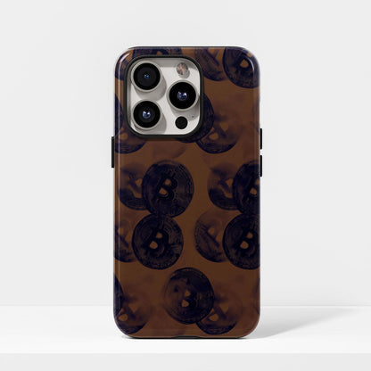 Double-Layer Semi-Handprinted Tough Matte BTC (Bitcoin) iPhone Case