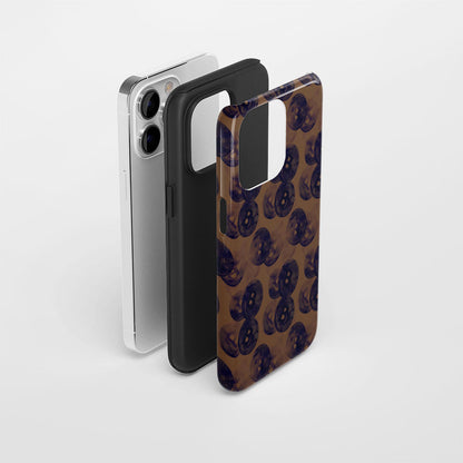 Double-Layer Semi-Handprinted Tough Matte BTC (Bitcoin) iPhone Case