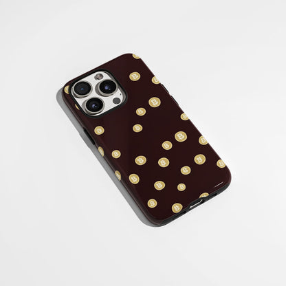 Double-Layer Semi-Handprinted Tough Matte BTC (Bitcoin) iPhone Case