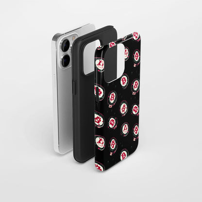 Double-Layer Semi-Handprinted Tough Matte BTC (Bitcoin) iPhone Case