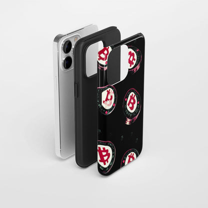 Double-Layer Semi-Handprinted Tough Matte BTC (Bitcoin) iPhone Case