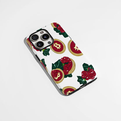 Double-Layer Semi-Handprinted Tough Matte BTC (Bitcoin) iPhone Case