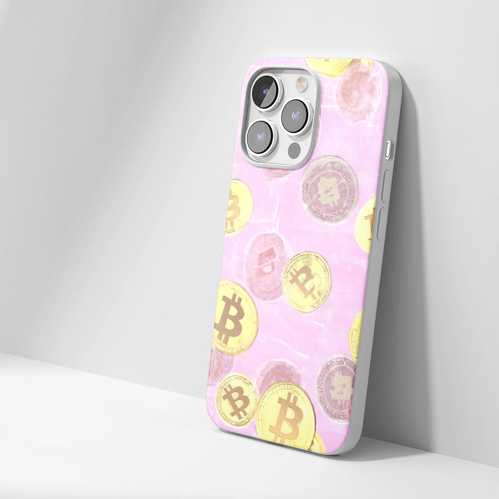 Latest 3rd-Generation Crystal Tough Glossy BTC (Bitcoin) iPhone Case