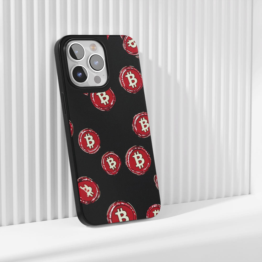 工業級堅韌霧面 BTC（比特幣）iPhone 手機殼