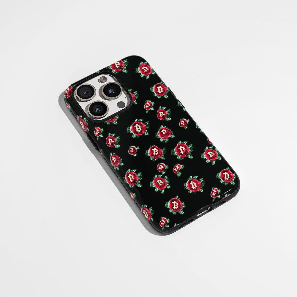 Double-Layer Semi-Handprinted Tough Matte BTC (Bitcoin) iPhone Case