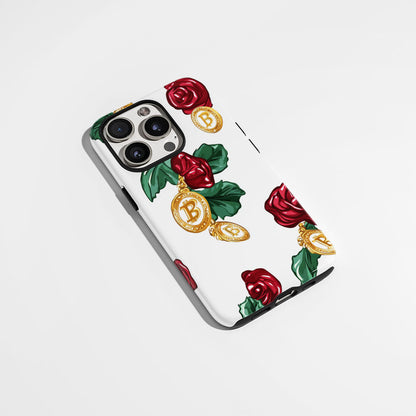 Double-Layer Semi-Handprinted Tough Matte BTC (Bitcoin) iPhone Case