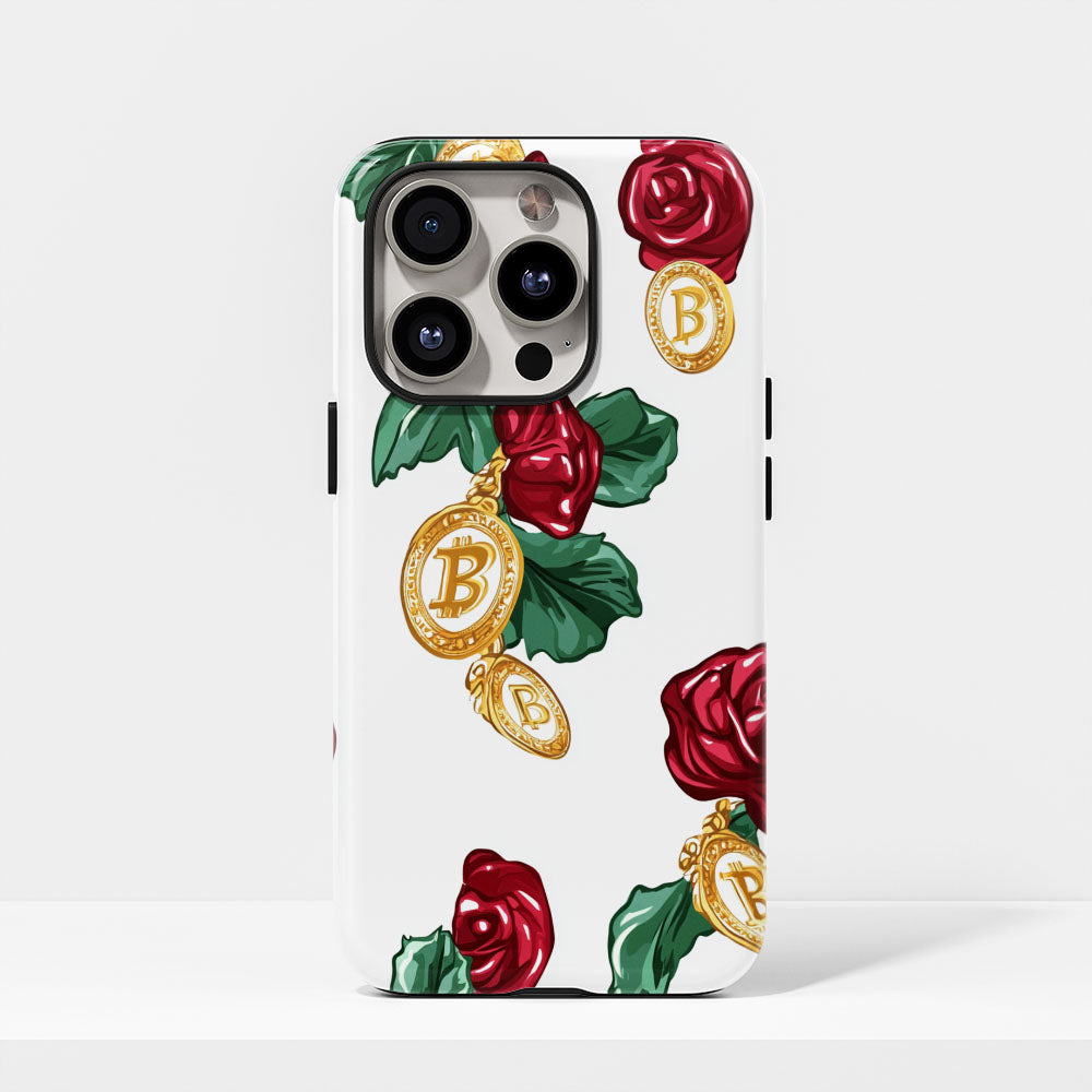 Double-Layer Semi-Handprinted Tough Matte BTC (Bitcoin) iPhone Case