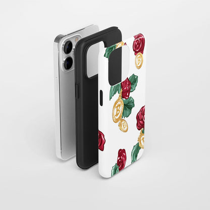 Double-Layer Semi-Handprinted Tough Matte BTC (Bitcoin) iPhone Case