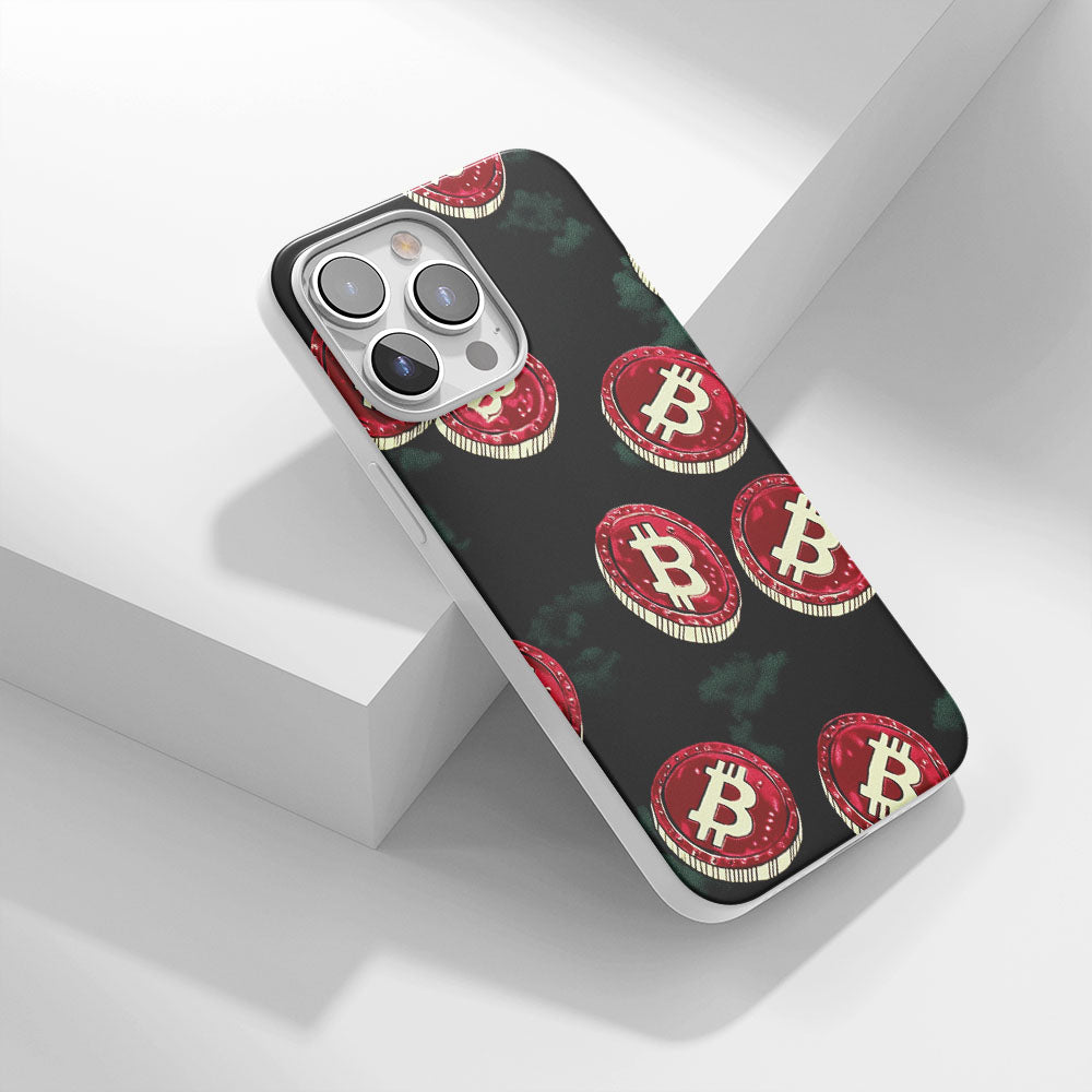 Latest 3rd-Generation Crystal Tough Glossy BTC (Bitcoin) iPhone Case