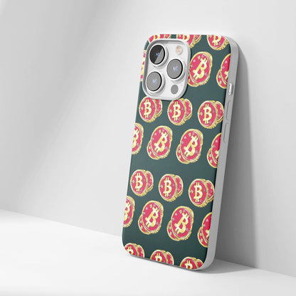 Latest 3rd-Generation Crystal Tough Glossy BTC (Bitcoin) iPhone Case