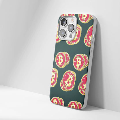 Latest 3rd-Generation Crystal Tough Glossy BTC (Bitcoin) iPhone Case