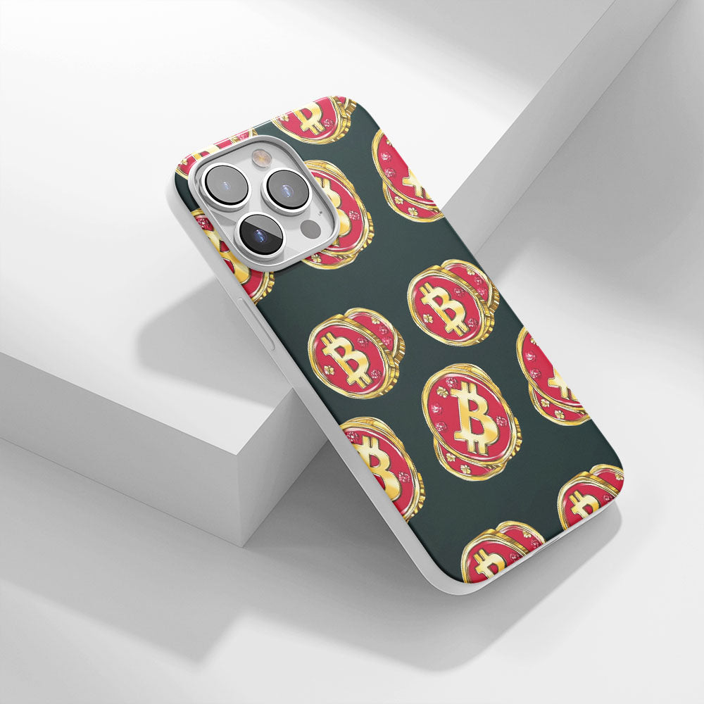 Latest 3rd-Generation Crystal Tough Glossy BTC (Bitcoin) iPhone Case